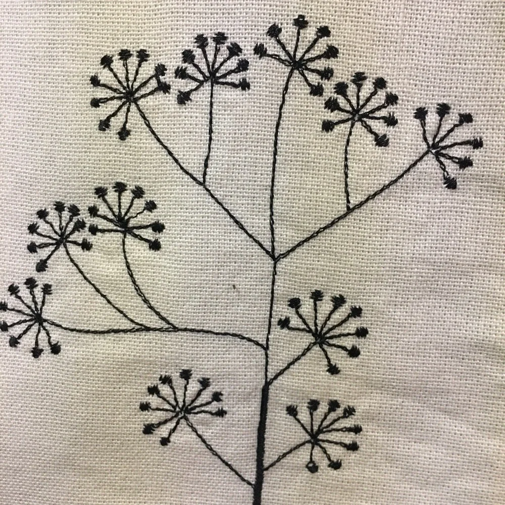 Embroidered 4 Black and White Cloth Color Block Placemats 19 inches  X 13 inches